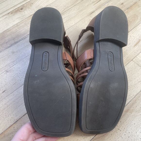 FRYE & CO Womens Strap Evie Sandals Tan EUC size 5.5 M - Picture 7 of 8